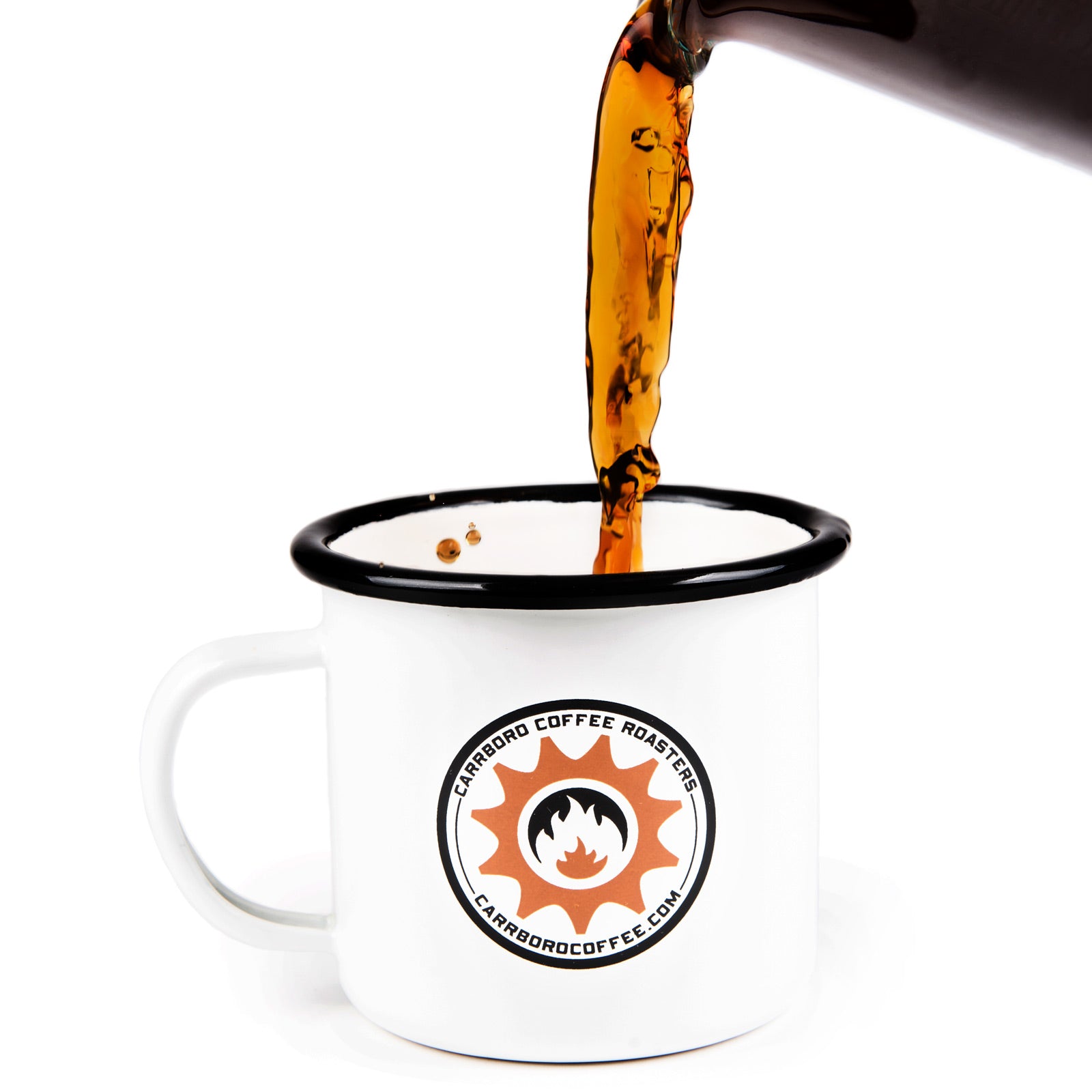 Carrboro Coffee Roasters Enamel Campfire Mug