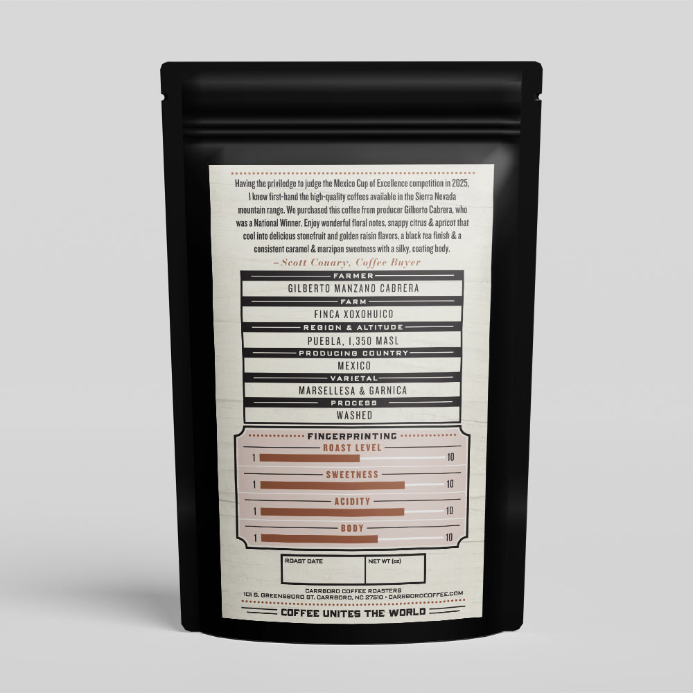 Gilberto Cabrera - Finca Xoxohuico - Mexico National Winner