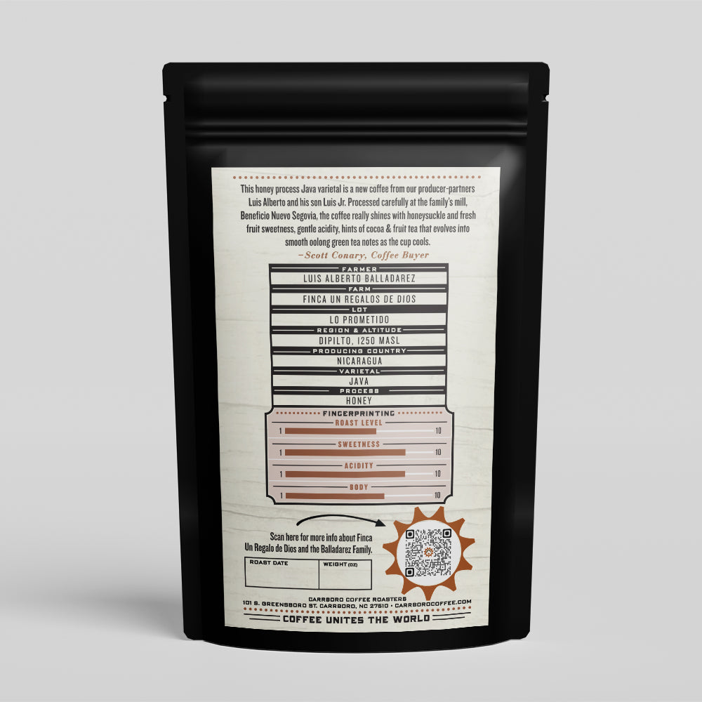 Luis Alberto Balladarez - Finca Un Regalo De Dios - Honey Java